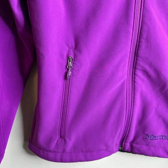 Marmot Jacket Womens Sz XS Purple Black Fleece Lined Softshell Outdoor Full Zip - Picture 5 of 13